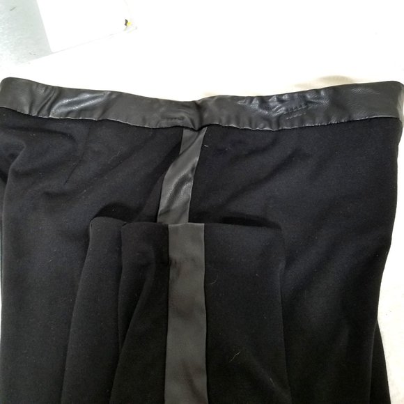 Metaphor Faux Leather Stretch Legging Pant Bottom 14P Black Tuxedo Gothic Punk A - Picture 8 of 11
